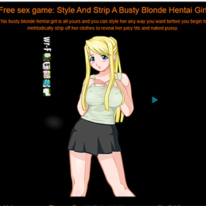 Style And Strip A Busty Blonde Hentai Girl